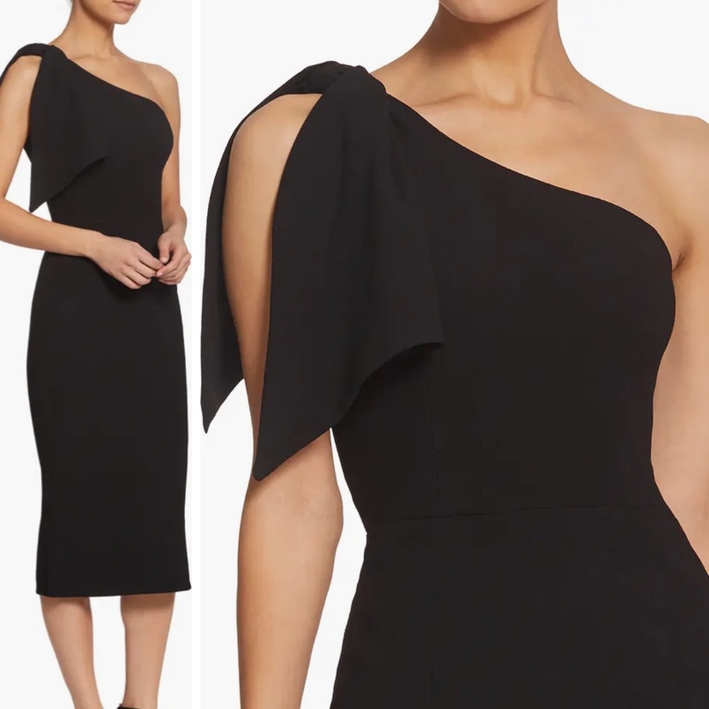 Nordstrom Dress the Population One Shoulder Midi Dress